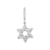 White Cubic Zirconia Platineve Over Sterling Silver Star Of David Charm 0.18ctw