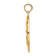 14k Yellow Gold Textured Lauderdale-By-The-Sea Fl with Pelican Pendant