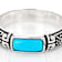 Sleeping Beauty Turquoise Band Ring In Sterling Silver
