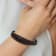 Black and Brown Leather and Stainless Steel Brushed Black IP Plated
Multi Strand Bracelet