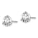 Rhodium Over 14K Gold Certified Lab Grown Diamond 1 1/2ct. VS/SI GH+, 3
Prong Stud Earrings