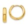 14K Yellow Gold 7/16" Polished Hinged Hoop Earrings