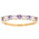 Tanzanite And Lab-Grown White Diamond Ring In 18K Gold Over Sterling
Silver 0.56ctw