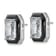 Rhodium Over Sterling Silver Polished Black Enamel and Cubic Zirconia
Post Earrings