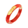 14K Yellow Gold Over Sterling Silver Thin Faceted Acrylic Bangle
Bracelet in Carnelian Red