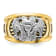 10K Two-tone Yellow and White Gold Men's Enamel and Diamond 32nd
Scottish Rite Masonic Ring 0.103ctw