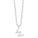 Rhodium Over Sterling Silver 3-5.5mm Freshwater Cultured Pearl LETTER W
18-inch Necklace