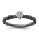 Ruthenium Over Sterling Silver Diamond Stackable Expressions Heart Ring 0.02ctw
