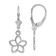 Rhodium Over 14k White Gold Polished Cut-Out Flower Dangle Earrings