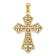 14K Two-tone Gold  Diamond-Cut Polished Filigree Cross Pendant