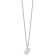 Rhodium Over Sterling Silver Letter G Initial Necklace