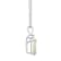 8x5mm Pear Shape Opal with Diamond Accent 14k White Gold Pendant With Chain