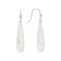 White Mother-of-Pearl and CZ Dangle Earrings In Sterling Silver