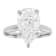 Lab-Grown Diamond Pear Shape Solitaire Ring In 14K White Gold 4.00ct