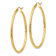 14k Yellow Gold Diamond-Cut 1 9/16" Round Tube Hoop Earrings