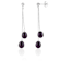 7-7.5mm Black Cultured Freshwater Pearl Rhodium Over Sterling Silver Earrings