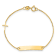 14K Yellow Gold Polished 5.5-inch Cross ID Bracelet