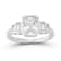 Rachel Zoe Bezel Set CZ Ring in Rhodium Over Sterling Silver