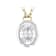 Two-Tone Moissanite Oval Solitaire Necklace In 14K Gold And
Platinum-Enhanced Sterling Silver 2.10ct DEW