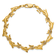14k Yellow Gold Polished 3D Reversible Dolphin Bracelet