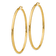 14k Yellow Gold 2 3/4" Polished Tube Hoop Earrings