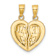 14k Yellow Gold Break-Apart Diamond-Cut TE AMO Heart Pendant