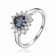 Blue Lab Created Alexandrite Heart Shape Ring with White Topaz Accents
Sterling Silver Ring