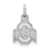 Rhodium Over Sterling Silver LogoArt Ohio State University Extra Small Pendant