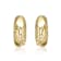 Geometric Gold Nugget C-Hoop Earrings In 14K Gold Over Brass