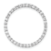 Rhodium Over 10k White Gold 0.76 ctw Diamond Circle Chain Slide Pendant