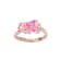 Created Pink Sapphire and Pink Cubic Zirconia Rhodium Over Sterling
Silver Ring 1.57ctw