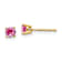 14K Yellow Gold Pink Sapphire Earrings