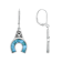 Turquoise Horseshoe Inlay Sterling Silver Earrings