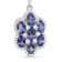 Oval Tanzanite and Cubic Zirconia Rhodium Over Sterling Silver Pendant
with chain, 3.34ctw