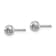 Rhodium Over 14k White Gold Diamond-Cut 4mm Ball Stud Earrings