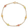 10k Yellow Gold with 12k Rose Gold and 12k Green Gold Accent Roses
Station Bracelet
