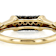 Black Spinel Bamboo Ring In 18K Gold Over Sterling Silver