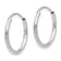Rhodium Over 14K White Gold Endless Hoop Earrings