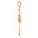 14k Yellow Gold Textured Celtic Cross Pendant