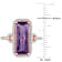 Amethyst and Diamond 14K Rose Gold Engagement Ring 5.27ctw