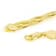 Diamond-Cut Braided Herringbone Bracelet In 18K Gold Over Sterling Silver