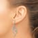 Rhodium Over Sterling Silver Cubic Zirconia Leaf Dangle Earrings