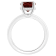 10x8mm Oval Garnet With Diamond Accents Rhodium Over Sterling Silver
Hidden Halo Ring