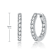 Pave CZ Inside-Out Hoop Earrings In White Rhodium Over Brass