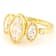 Diamond Simulant Marquise And Lab-Created Moissanite Ring In 18K Gold
Over Sterling Silver 3.99ctw