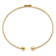 14K Yellow Gold Polished Heart Flexible Bangle