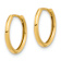 14k Yellow Gold Polished 9/16" Hinged Hoop Earrings