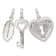 Sterling Silver Antiqued Cubic Zirconia 3 Piece Forever Pendant Set