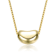 Bean Shaped Pendant Necklace In 14K Gold Over Sterling Silver