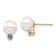 14K Yellow Gold 7-7.5mm White Round Freshwater Cultured Pearl Tanzanite
Post Earrings
